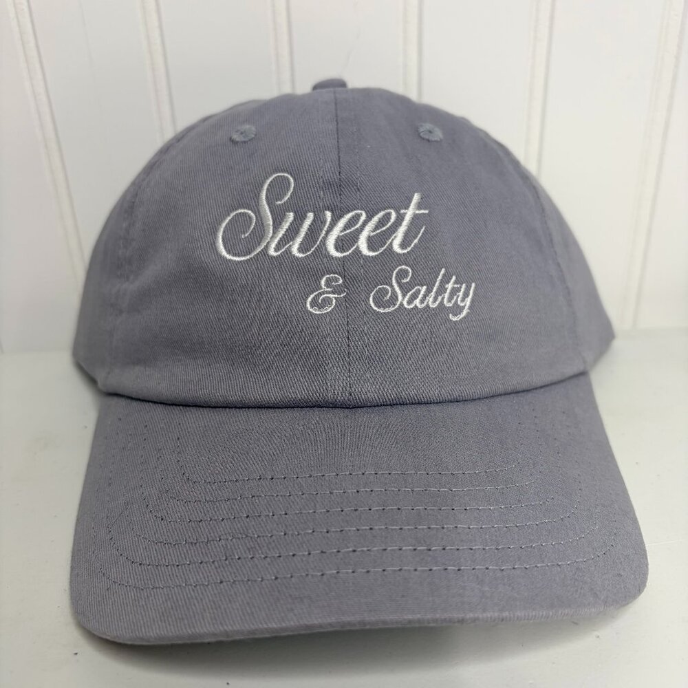 Sweet & Salty Hat Embroidered Dad Unstructured Cotton Chino Twill Buckle Closure